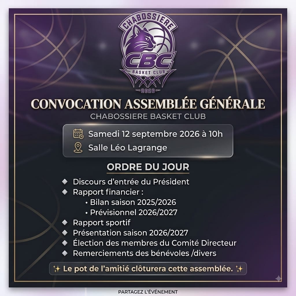 Assemblée générale le 12/09